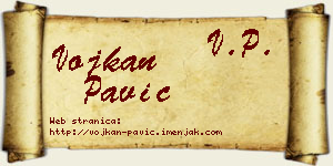 Vojkan Pavić vizit kartica